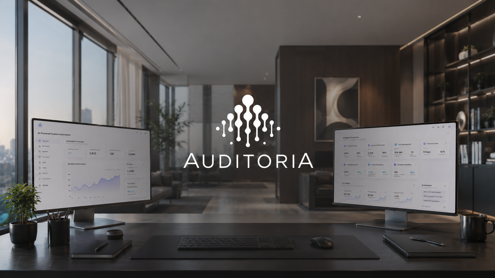 Auditoria AI finance automation website